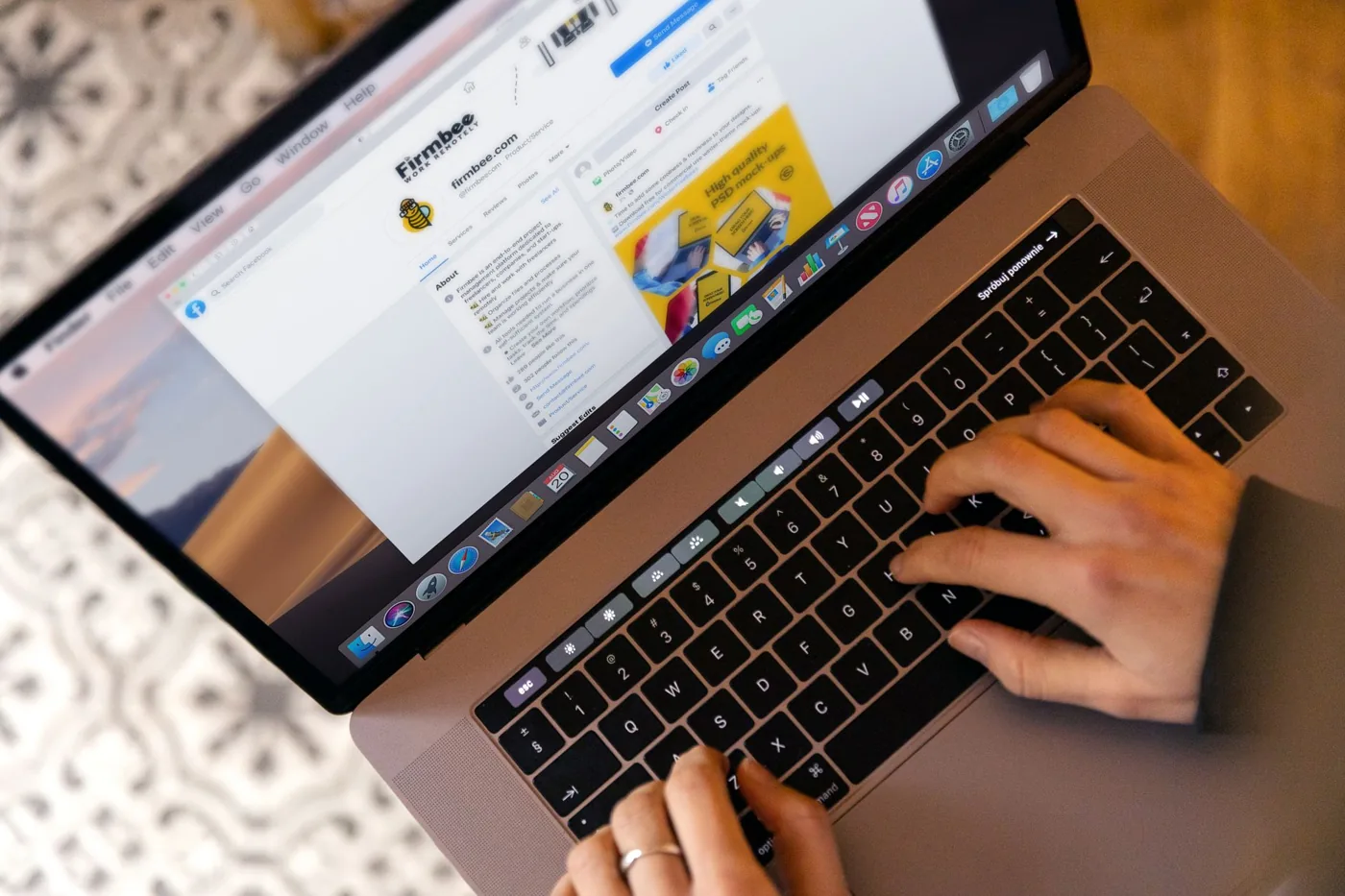 A laptop screen showing an email campaign dashboard with short links and click analytics